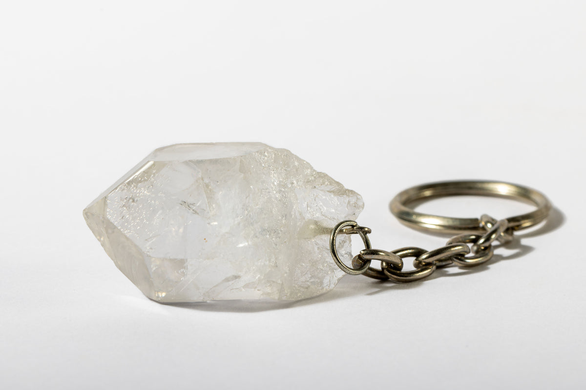 Clear Quartz Keychain