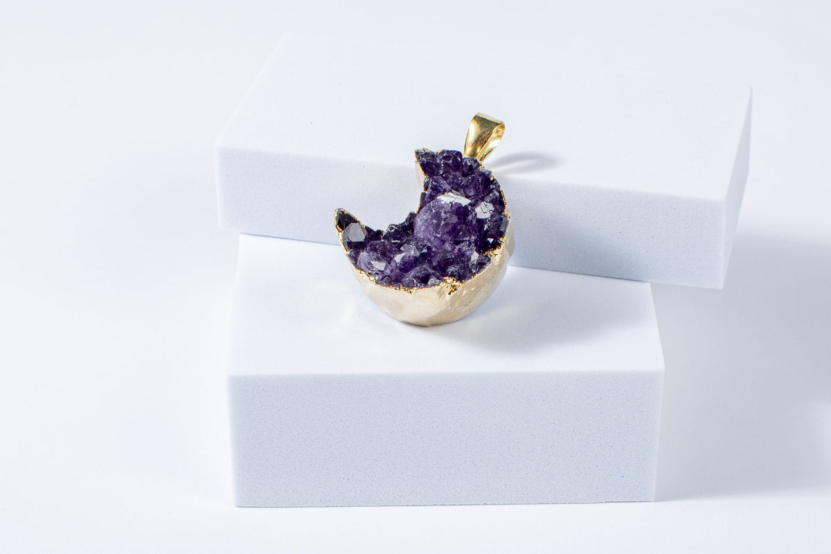 Big Amethyst Half Moon