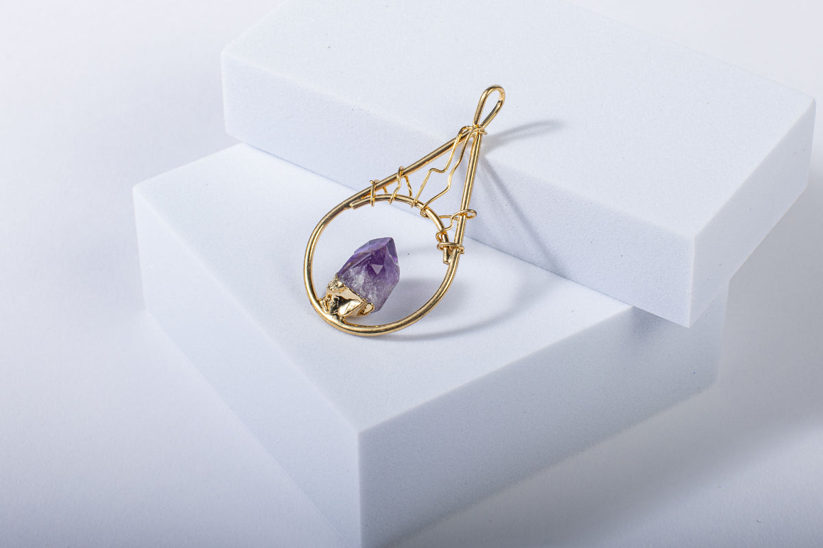 Clear Quartz Tree of Life Pendant