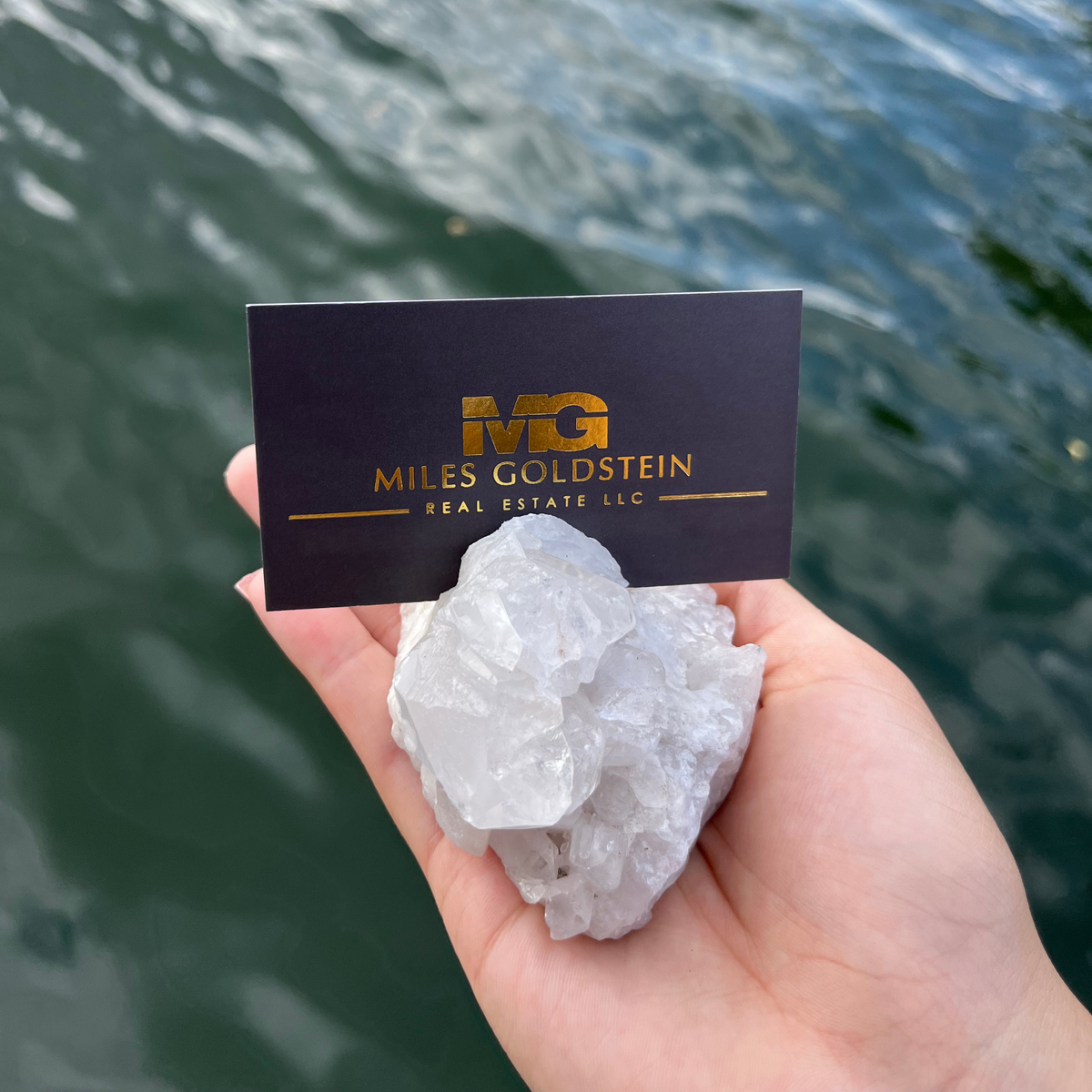 Clear Quartz Card Holder