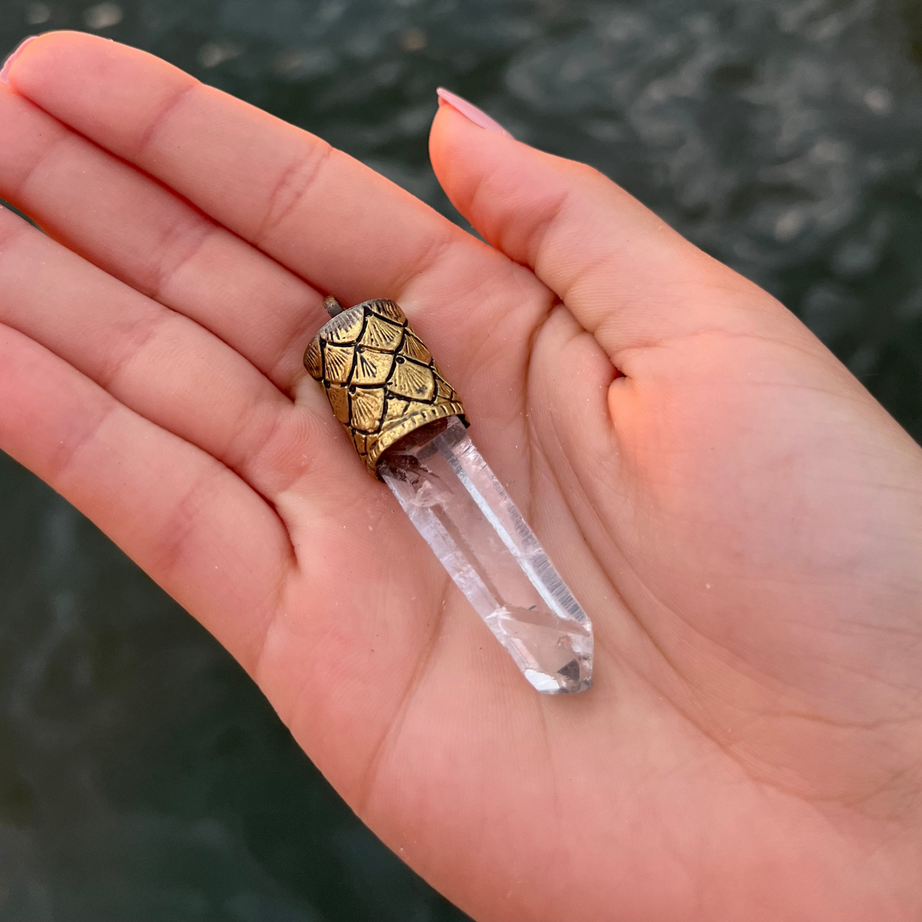 Clear Quartz Pendant - From Tibet