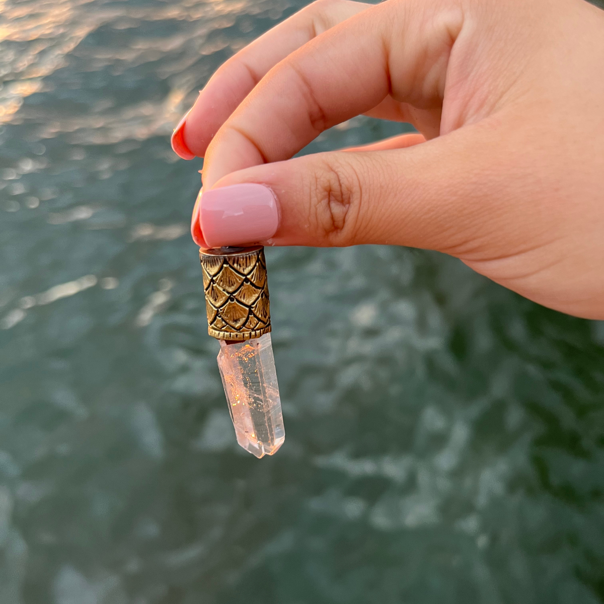 Clear Quartz Pendant - From Tibet
