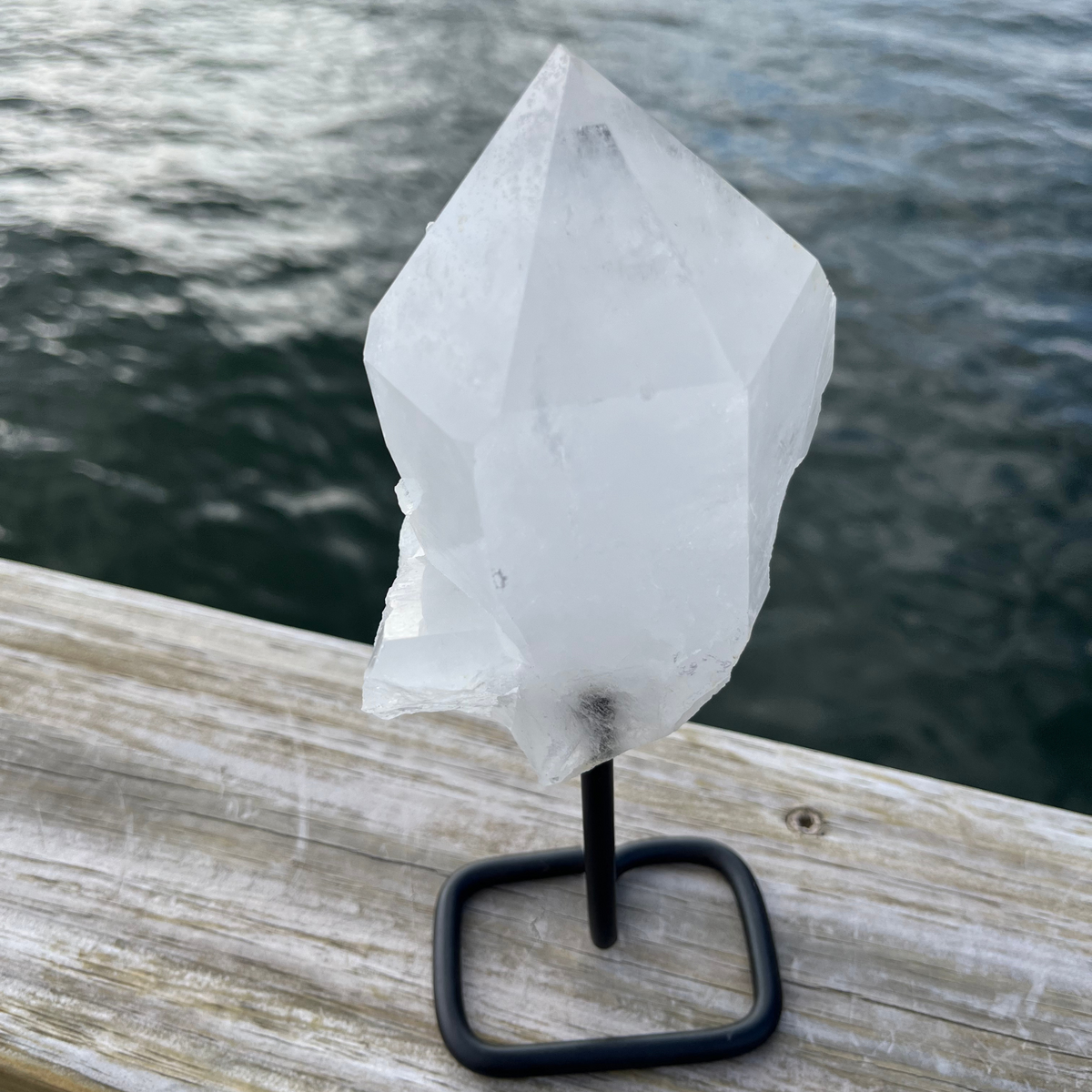 Clear Quartz Point on Stand