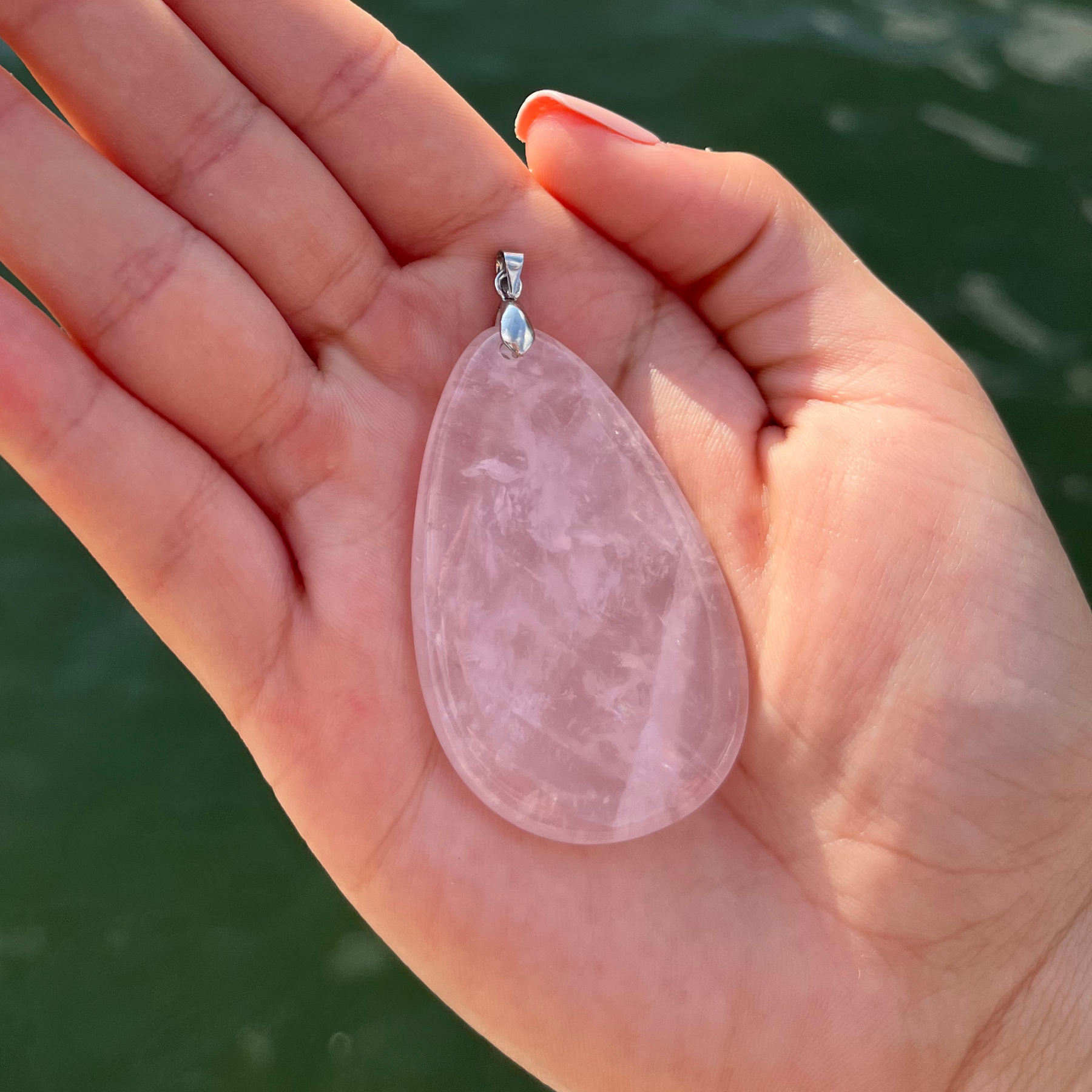 Rose Quartz Oval Pendant