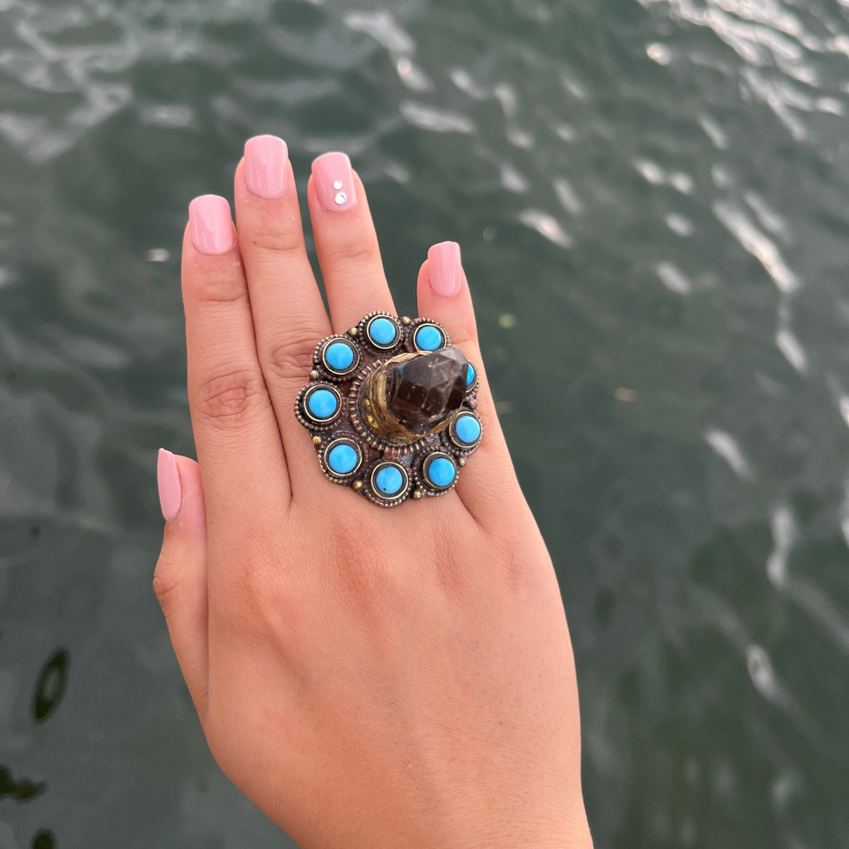 Smokey Quartz Ring - From Tibet