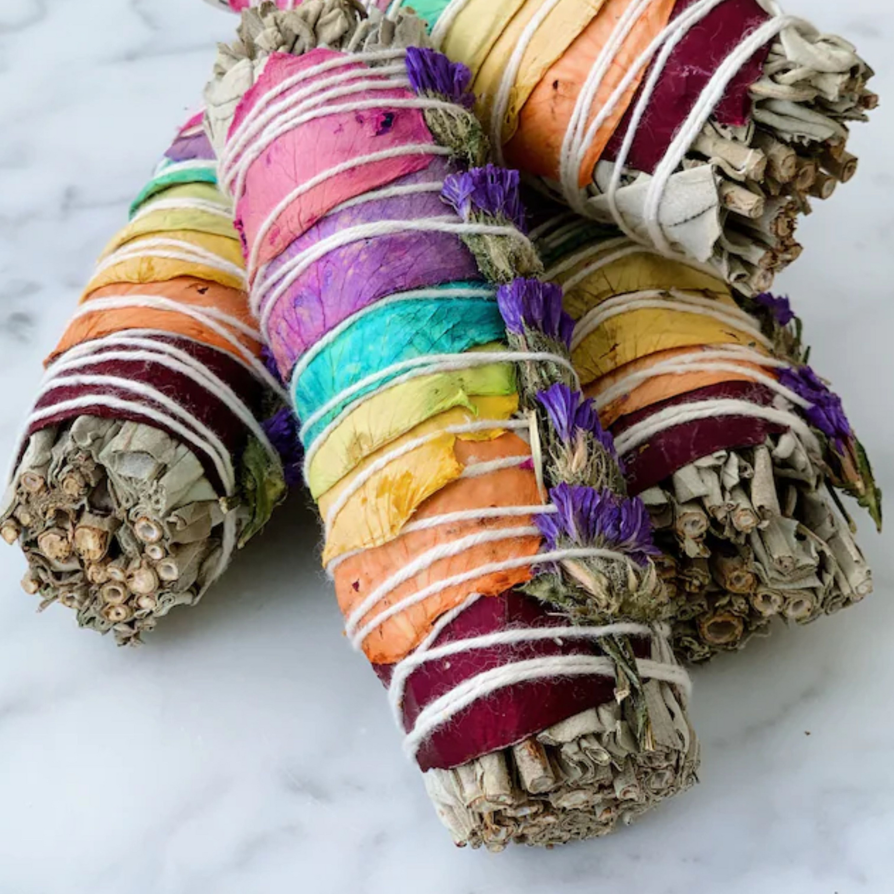 White Sage Rose - Smudge Stick