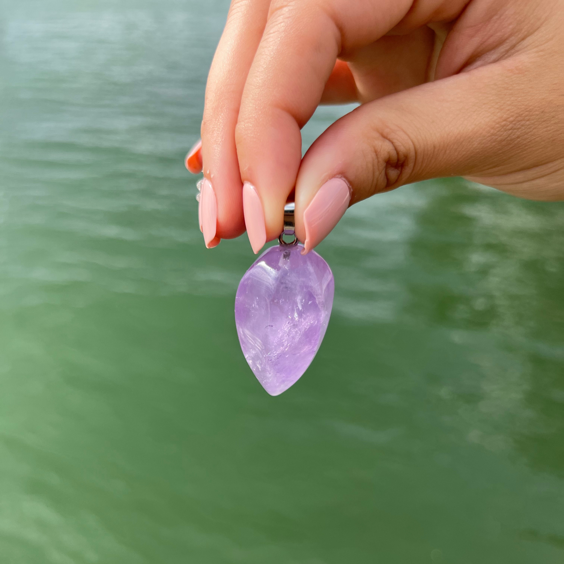 Amethyst Tear Point Pendant