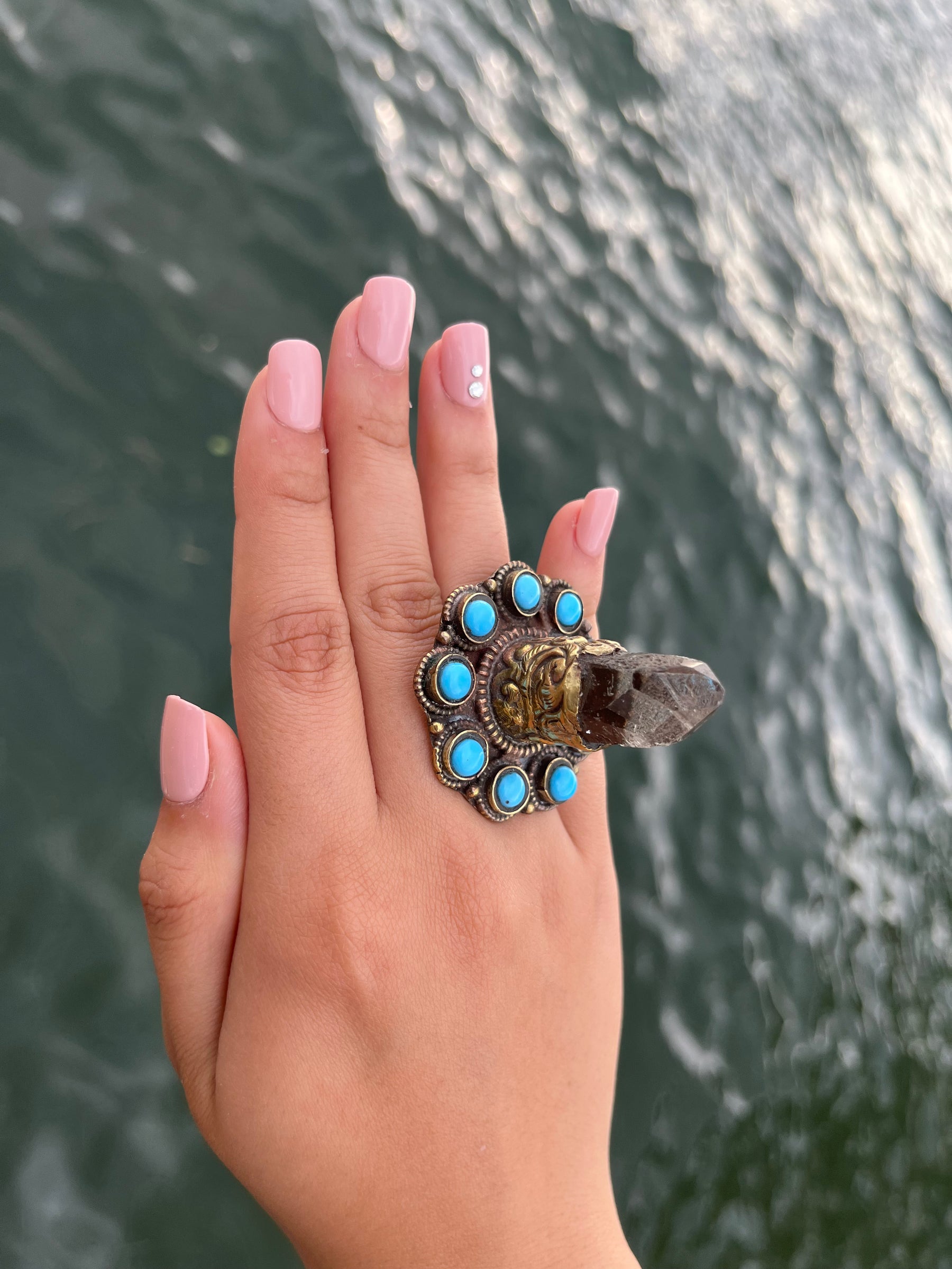 Smokey Quartz Ring - From Tibet