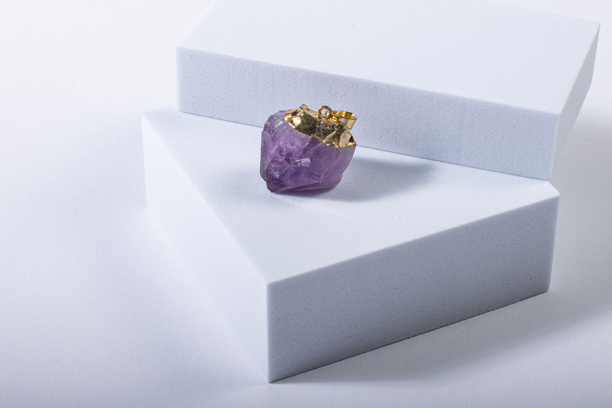 Raw Amethyst Pendant