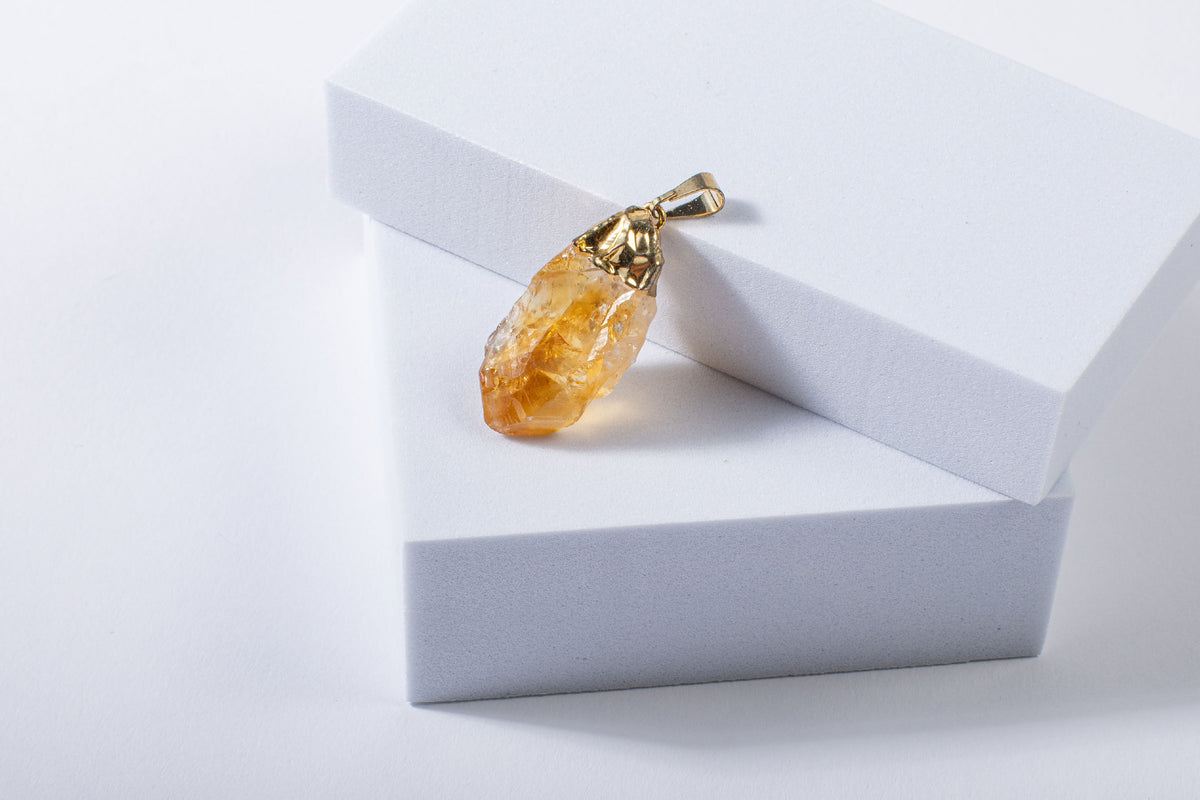 Raw Citrine Pendant