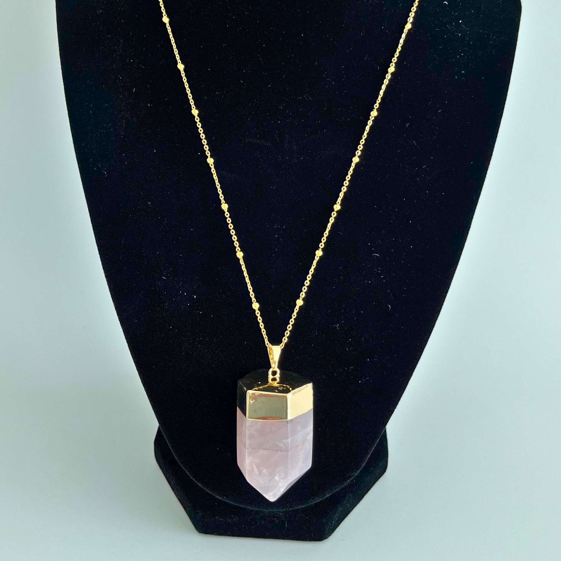 Rose Quartz Mini Point Pendant