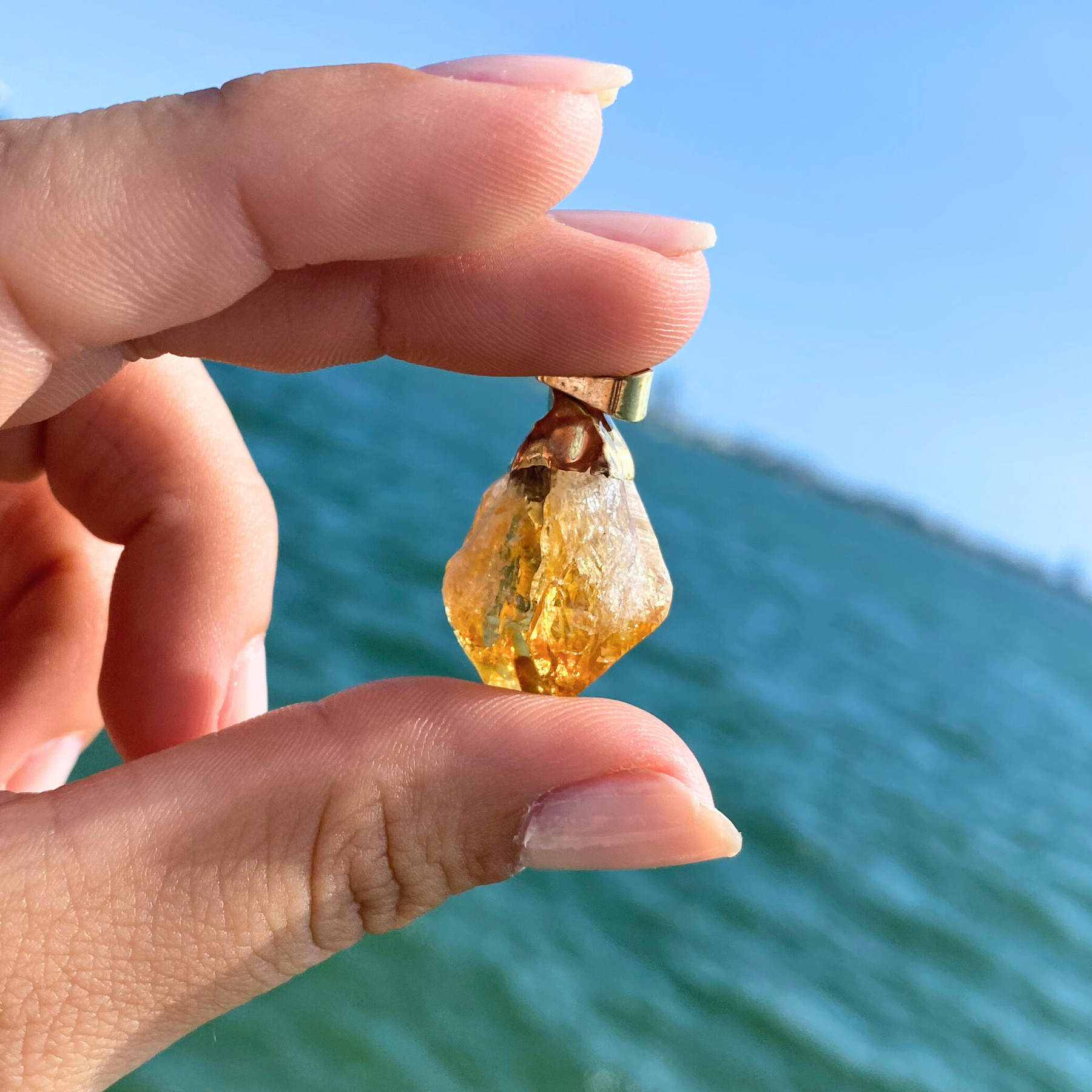 Raw Citrine Pendant