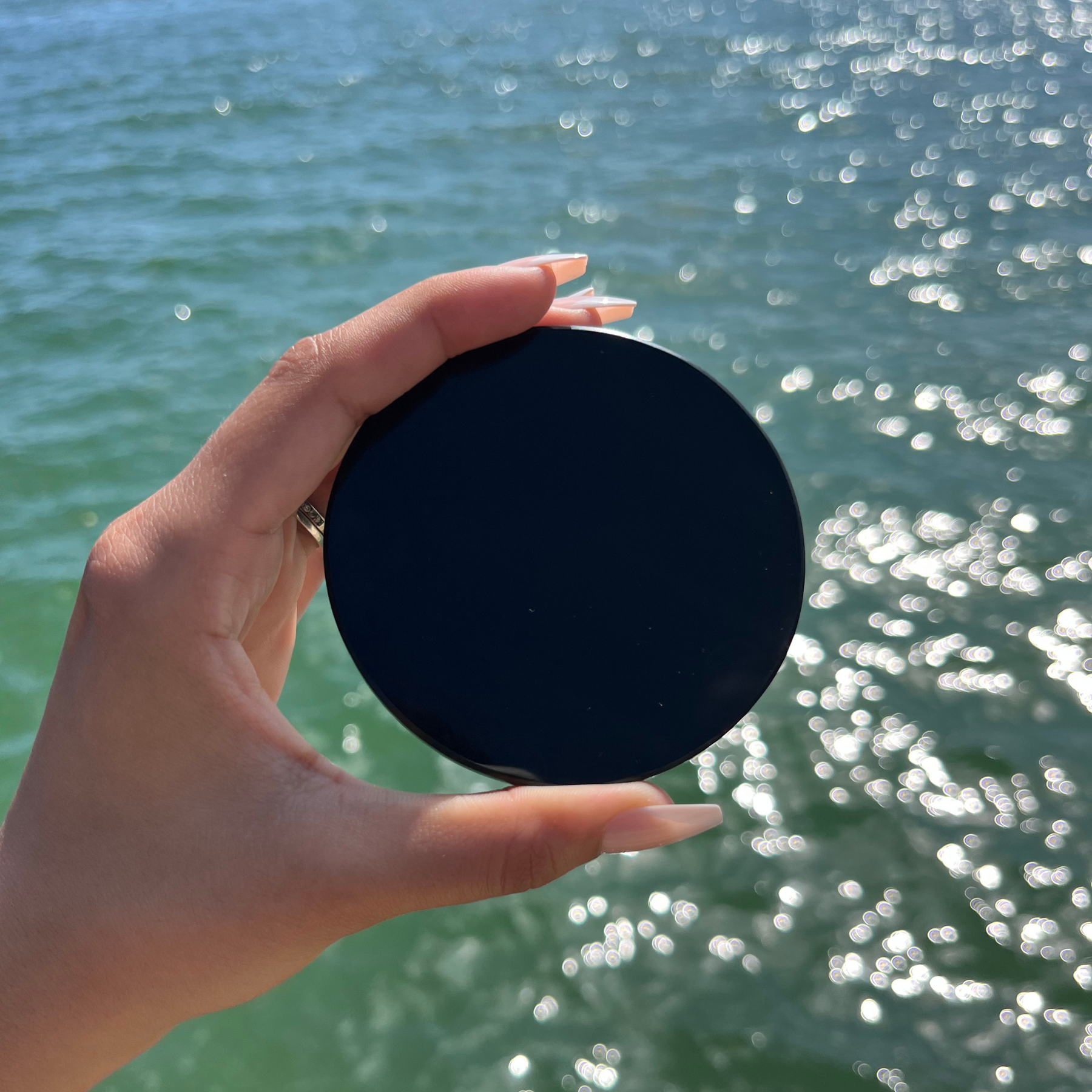 Black Obsidian Mirror