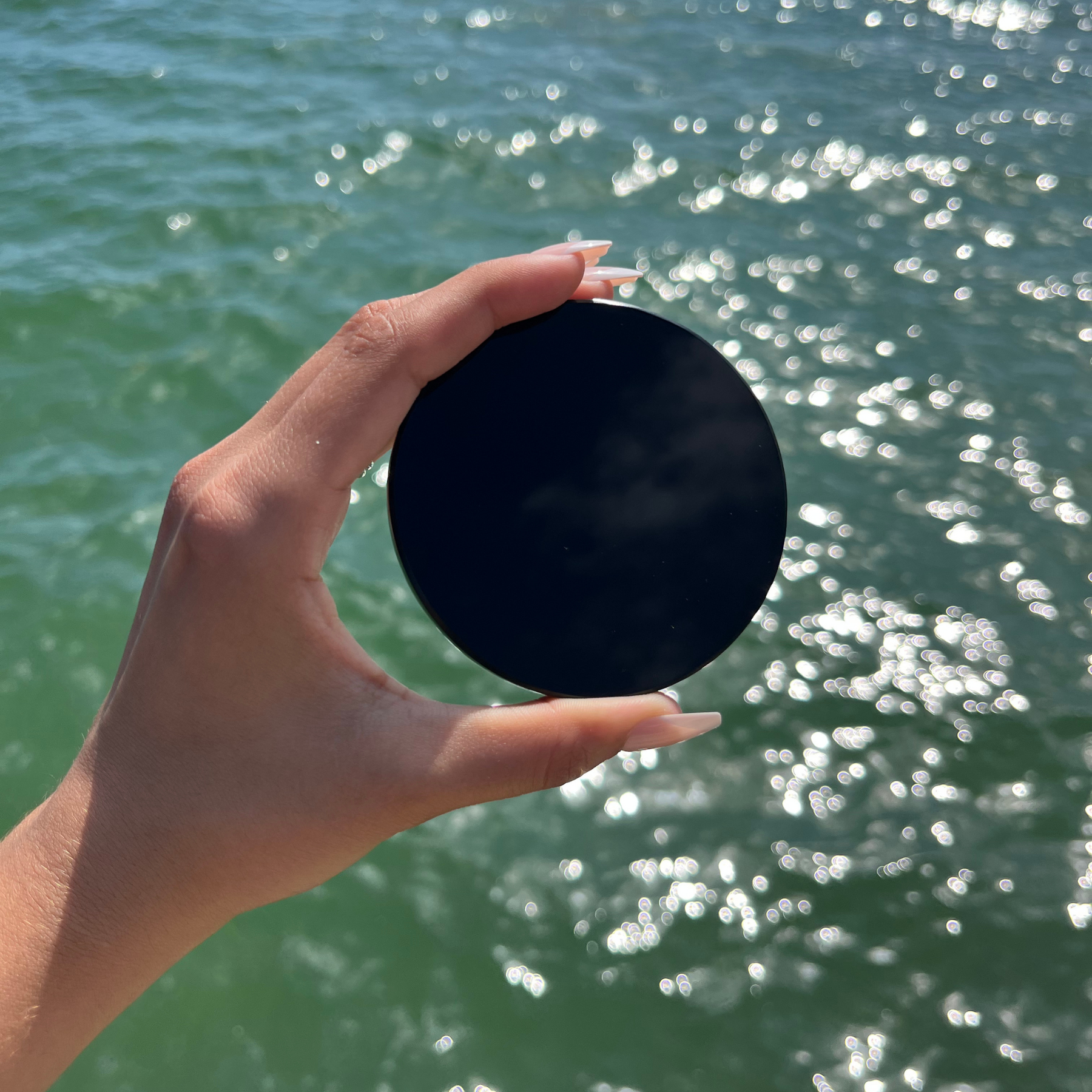 Black Obsidian Mirror