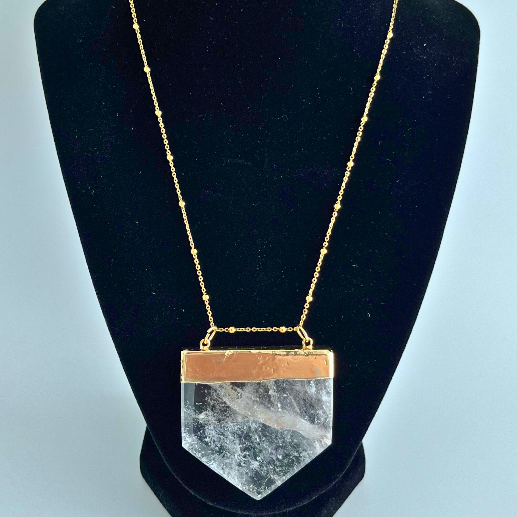 Clear Quartz Triangle Pendant