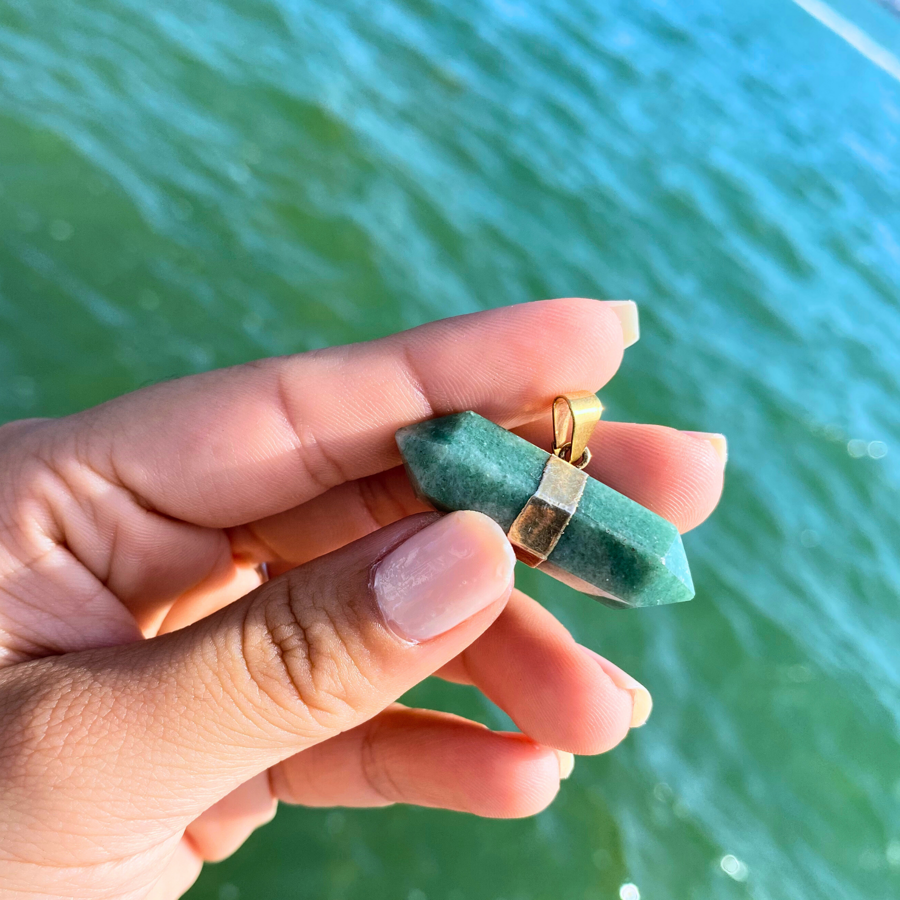 Double Terminated Jade Pendant