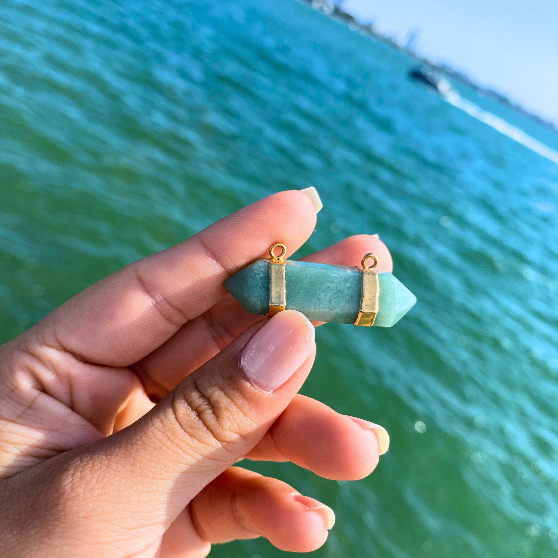 Double Terminated Jade Pendant