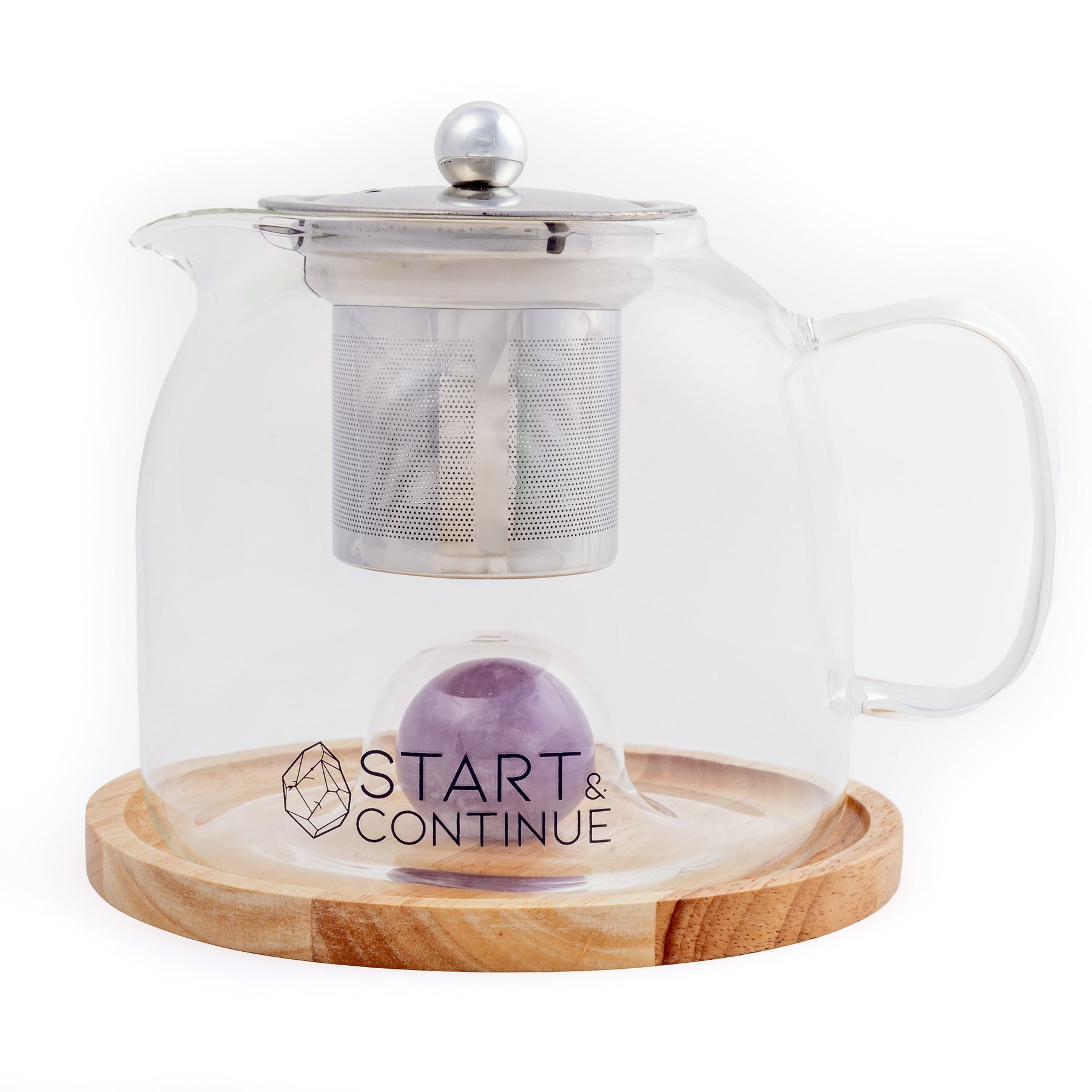 The Pause Gift Box – Crystal Teapot Ritual Set with Sage, Gemstone Straws & Optional Gift Box