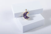 Amethyst Half Moon Pendant