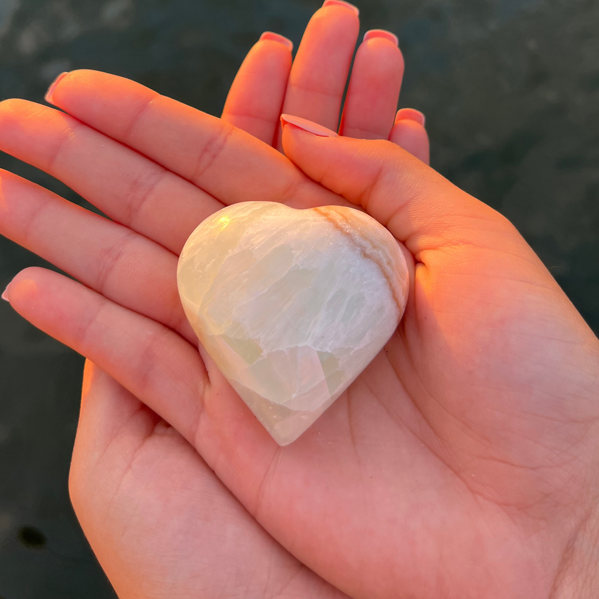 Caribbean Calcite Heart