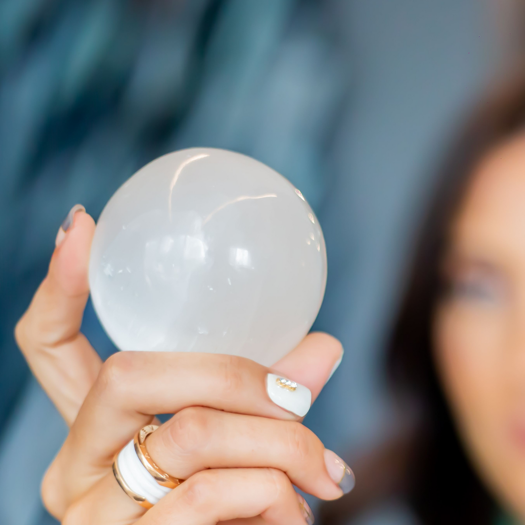 Selenite Sphere - From Morocco