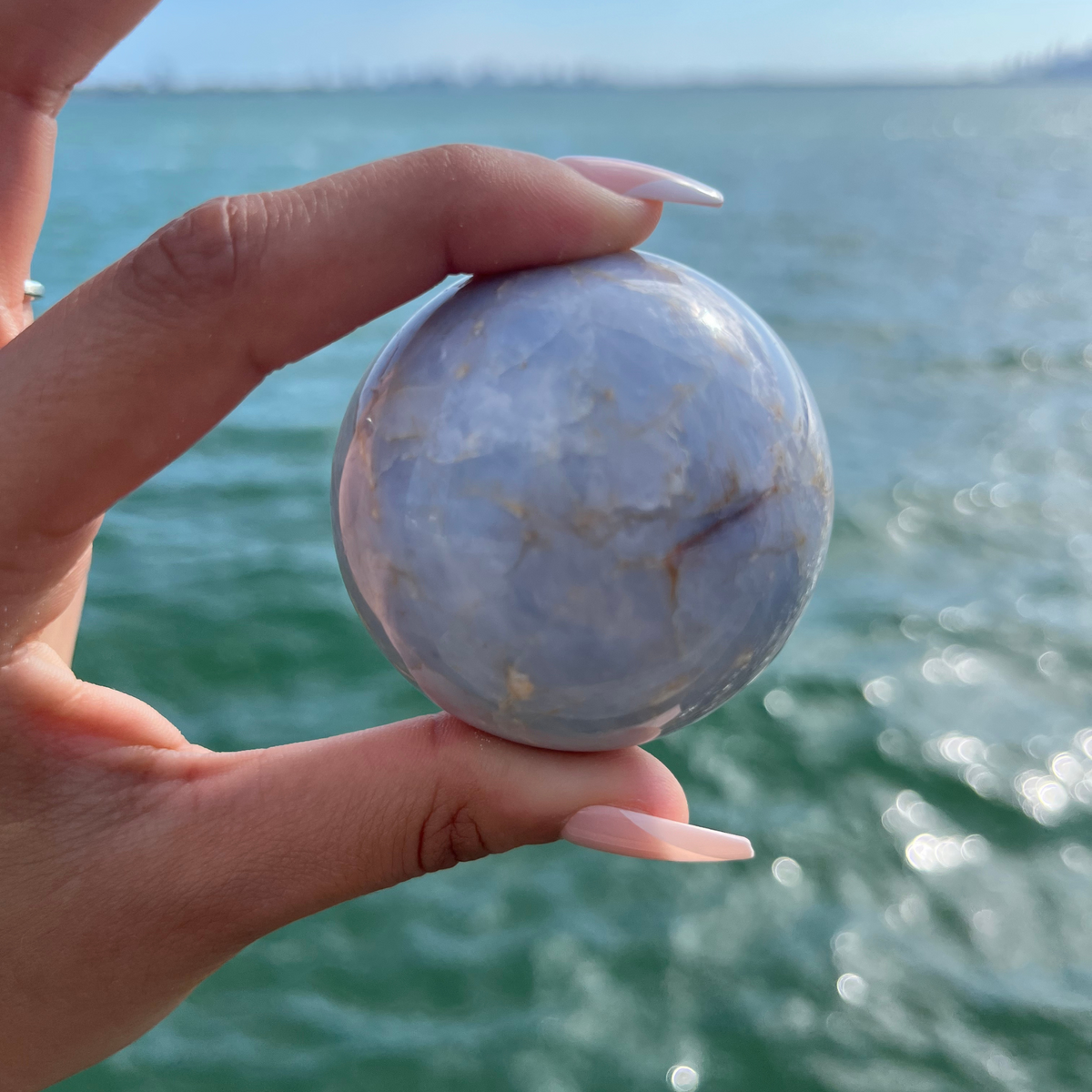 Blue Quartz Sphere