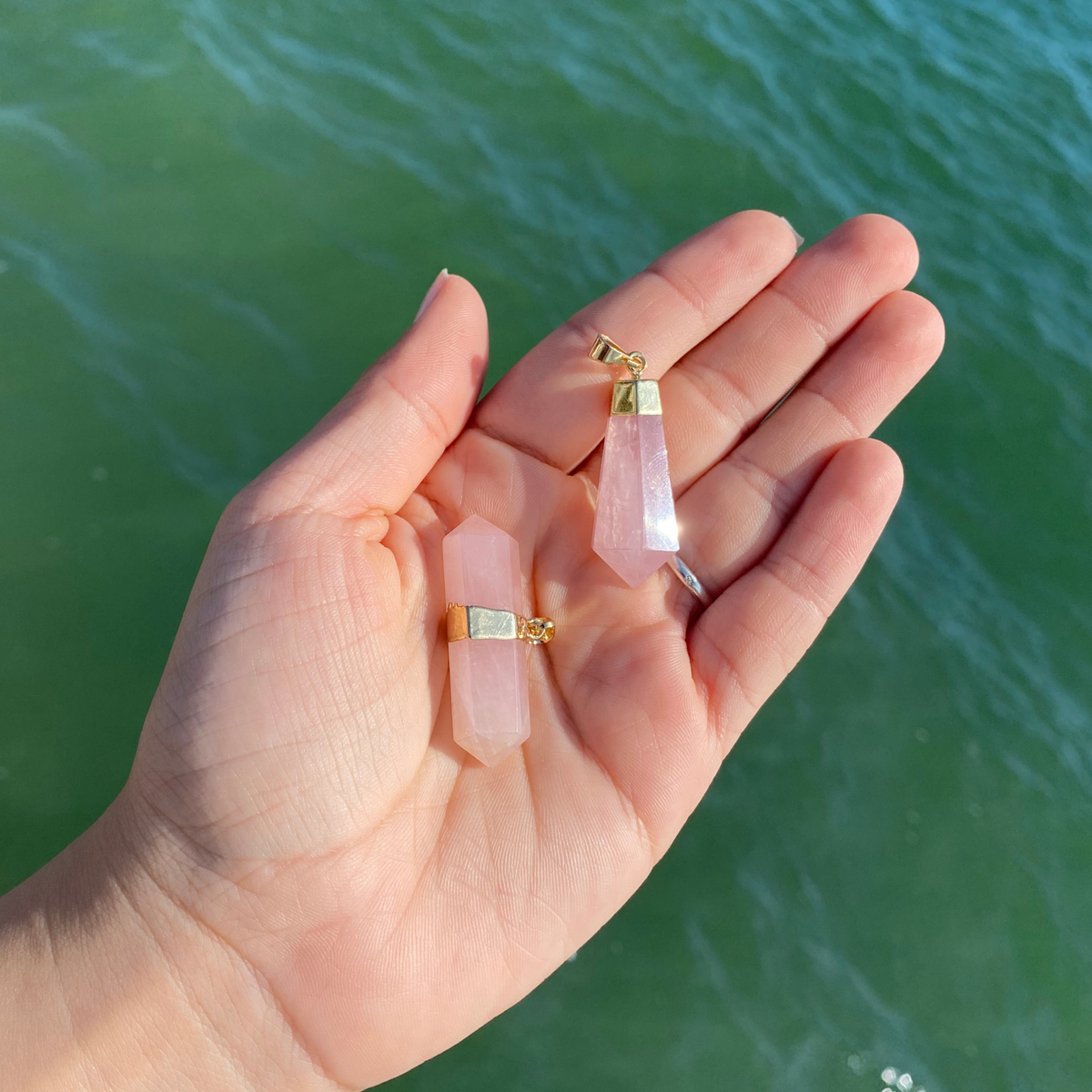 Rose Quartz Double Terminated Points