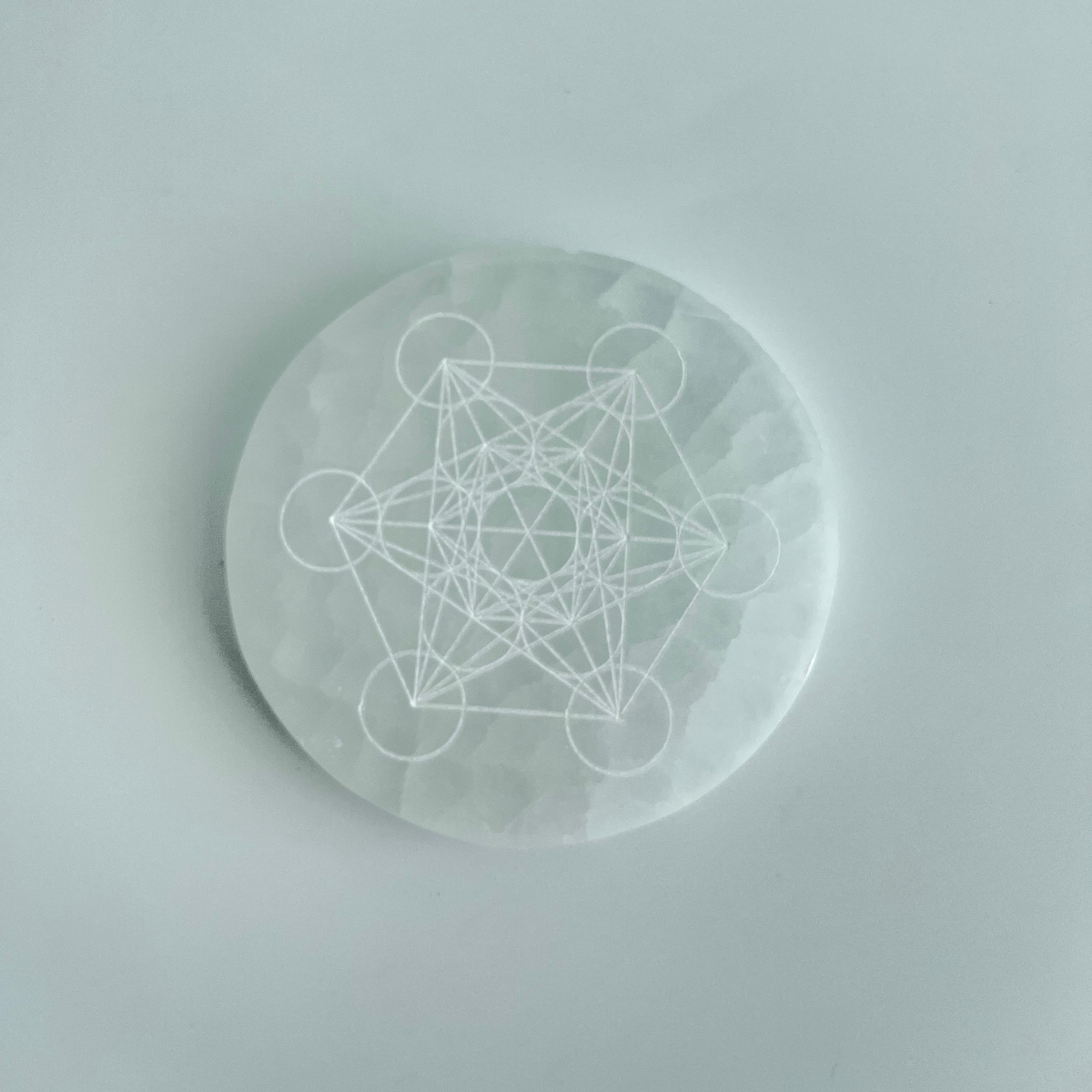 Selenite Disc [Sacred Geometry]