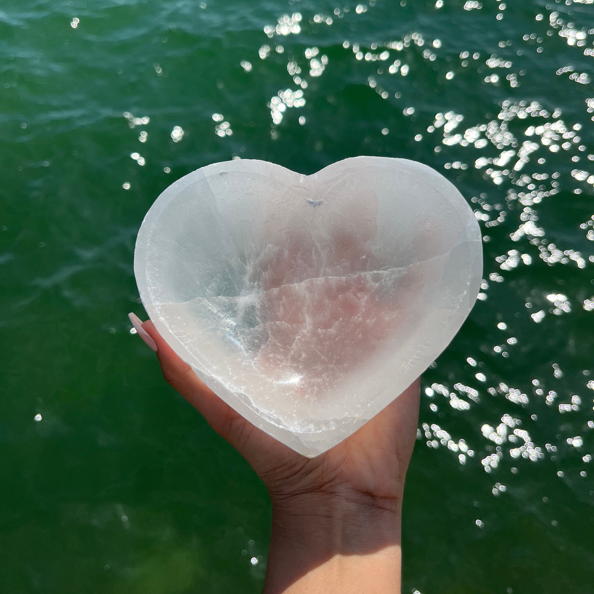 Selenite Heart Bowl