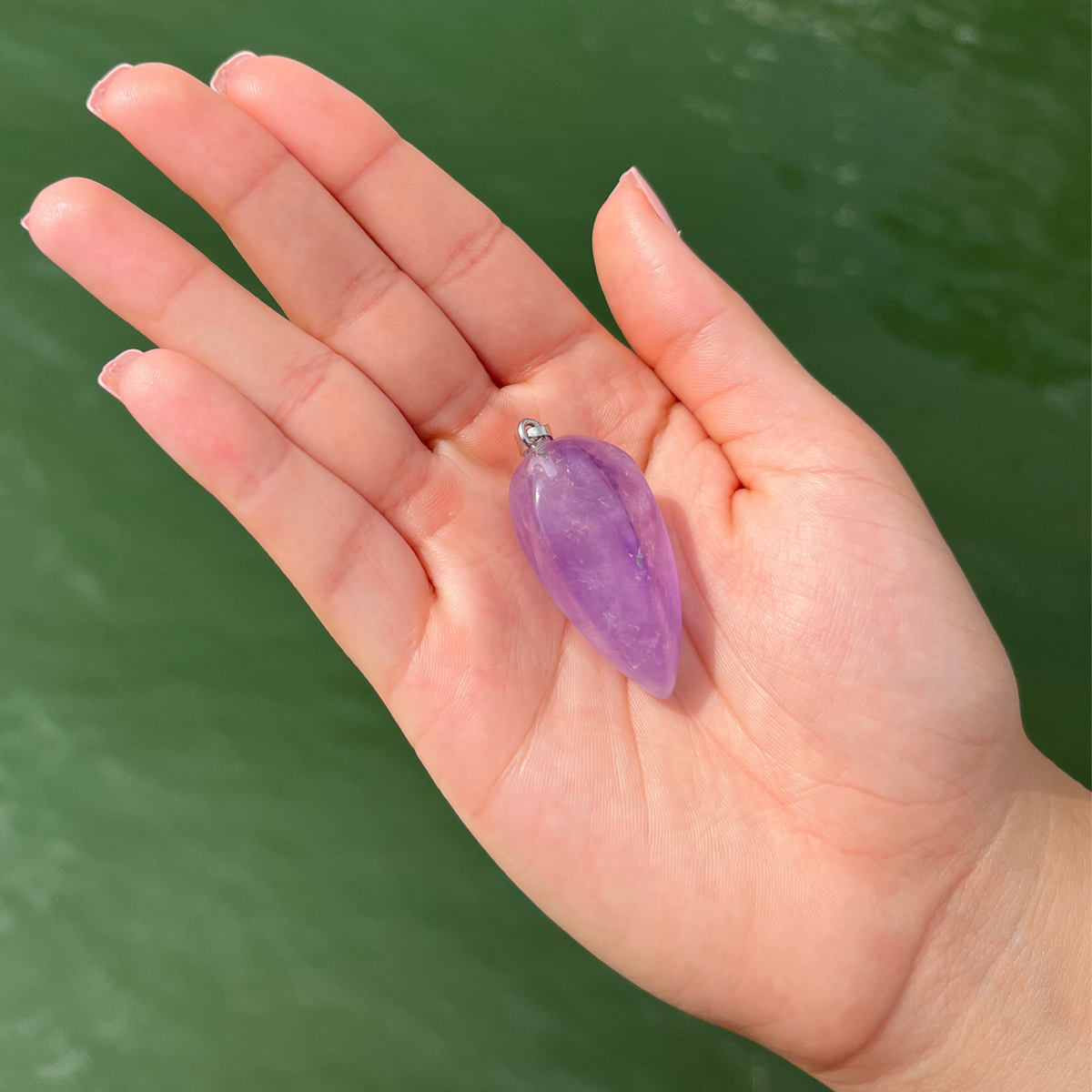 Amethyst Tear Point Pendant