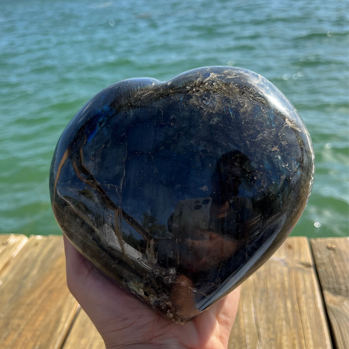 Blue Labradorite Heart