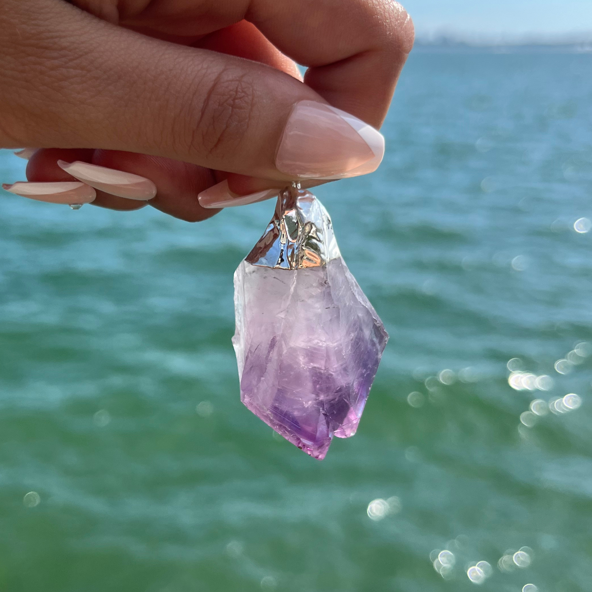 Big Amethyst Raw Pendant