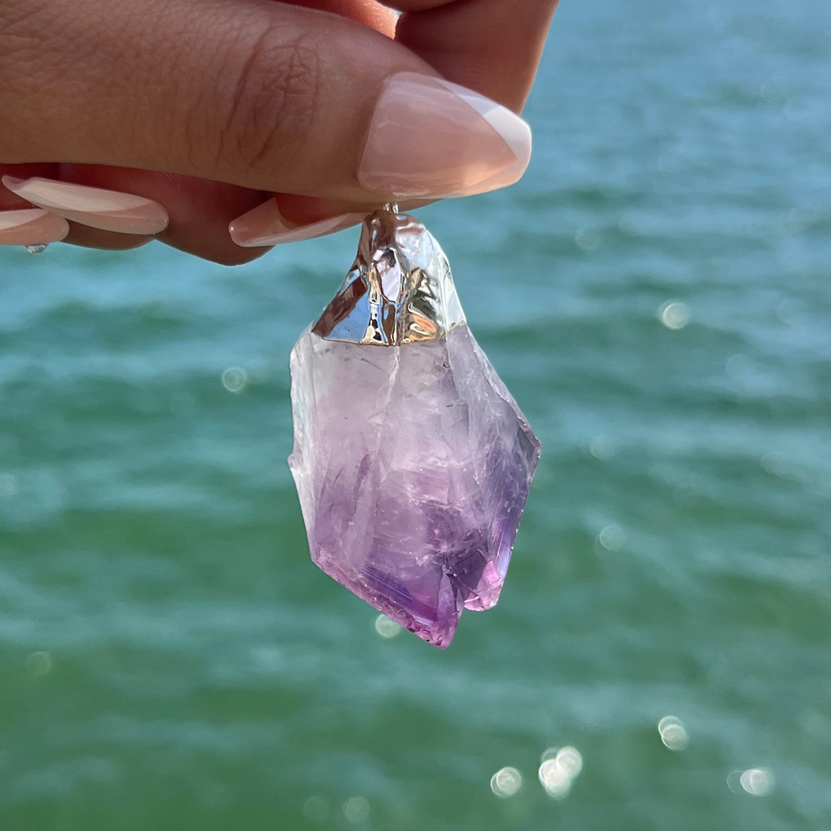 Big Amethyst Raw Pendant