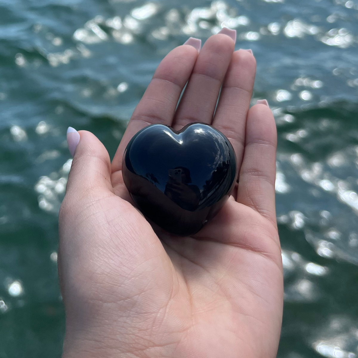 Rainbow Obsidian Hearts