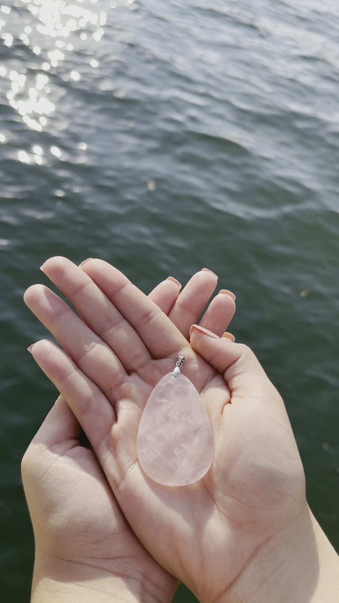 Rose Quartz Oval Pendant